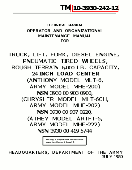 TM 10-3930-242-12 Technical Manual